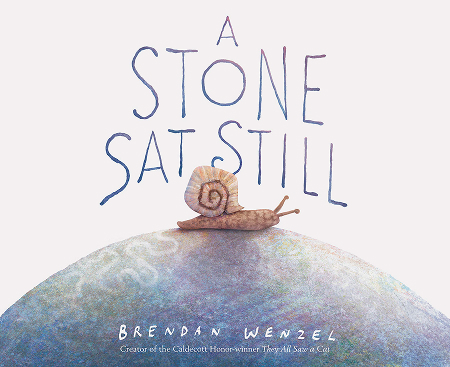 Illustrated book cover with snail on a stone.