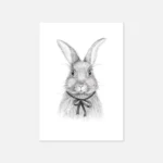 Illustration of rabbit with bow tie