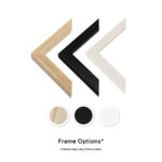Wood, black, white picture frame options.