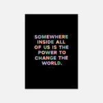 "Power to change the world" inspirational quote print by Roald Dahl - print