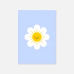 Cute smiling sun with daisy petals illustration.