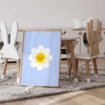 Nursery decor with cheerful sunflower artwork