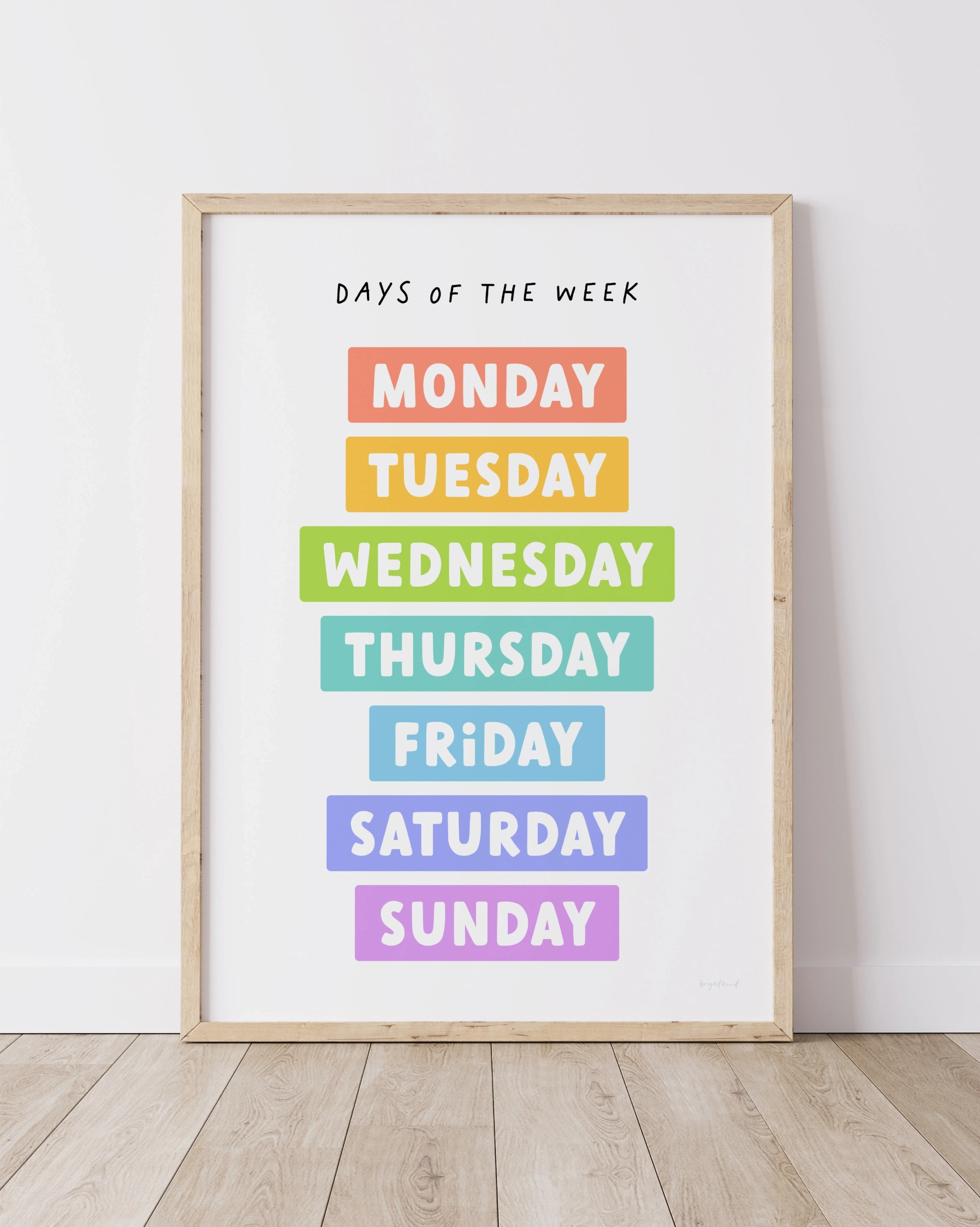 Days of the Week – Educational Poster