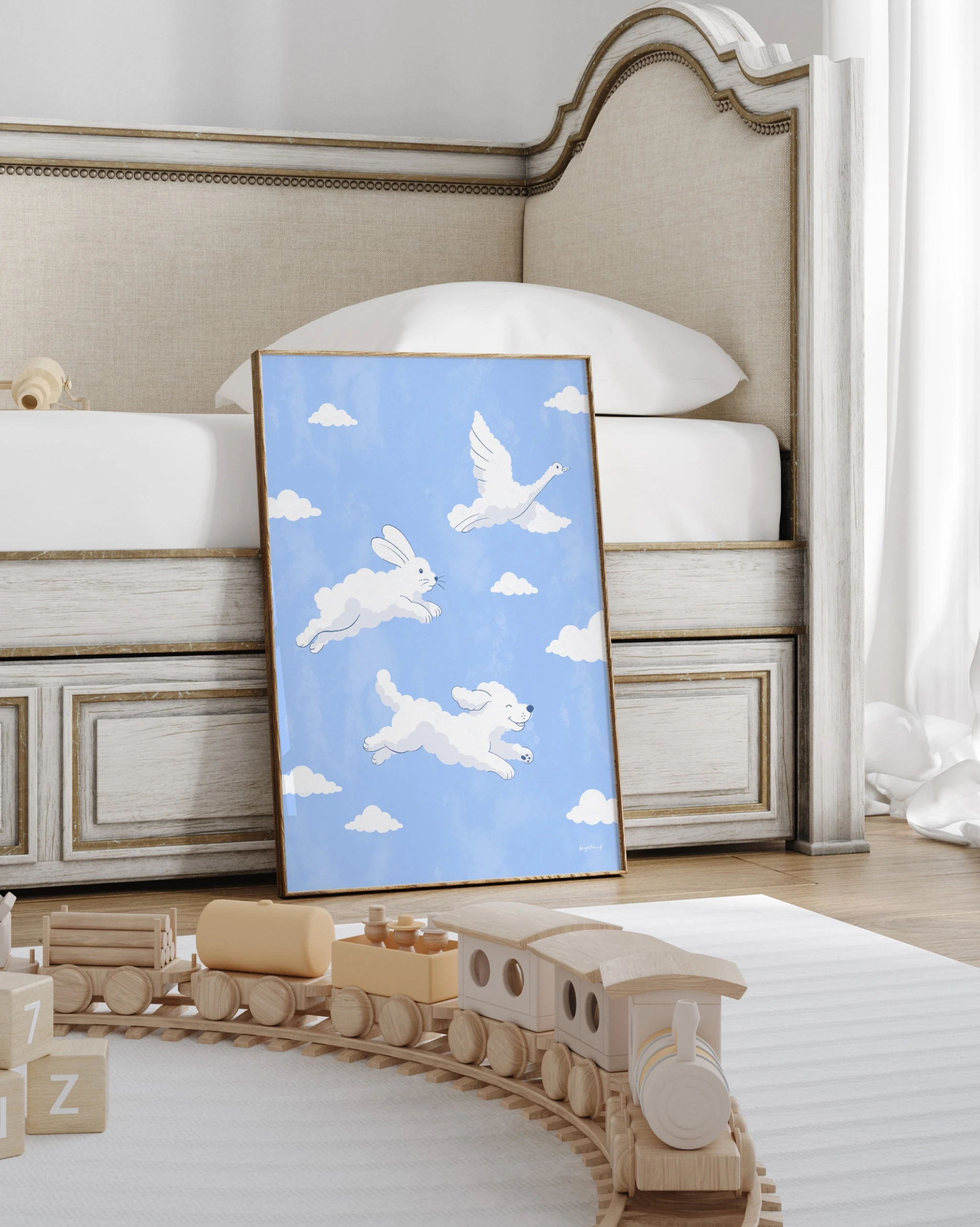 imagination clouds art print