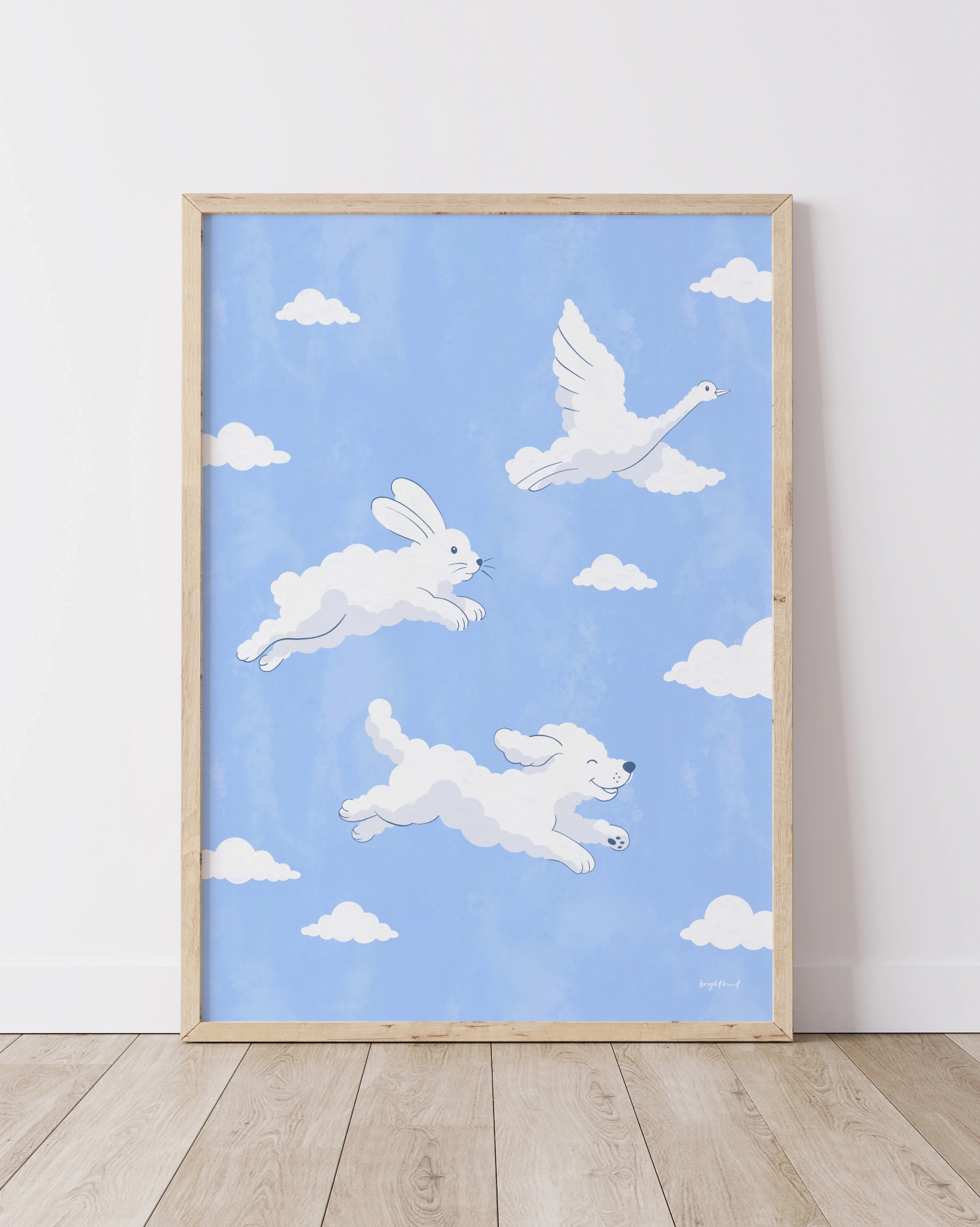 imagination clouds art print